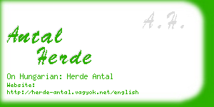 antal herde business card